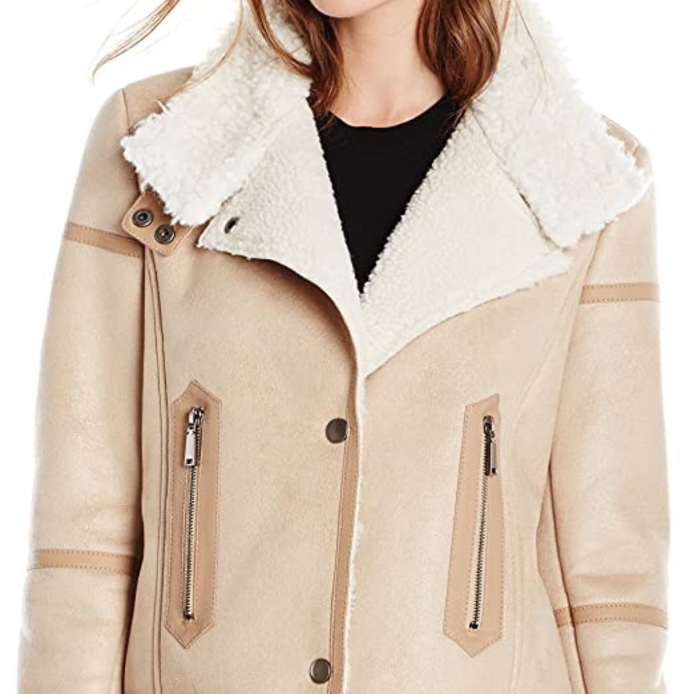 NEVER WORN.. T Tahari Faux-Shearling Sherpa Jacket